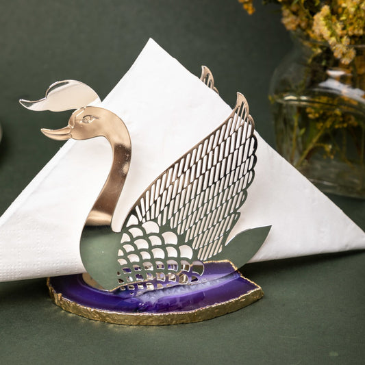 Agate Swan Tissue Paper Stand